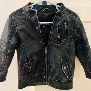 Sz 2T Faux Leather Motorcycle Jacket.Perfect Cond!